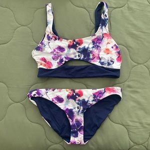 Reversible floral bikini